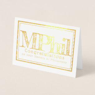 Masters van filosofische felicitaties folie kaarten