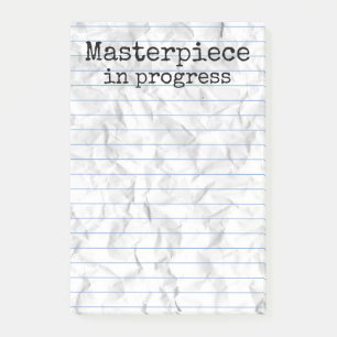 Masterstuk in uitvoering bij Ruled Crumpled 4x6 Post-it® Notes