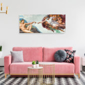 Masterstuk op Canvas - "De schepping van Adam" Afdruk (Insitu (Woonkamer))