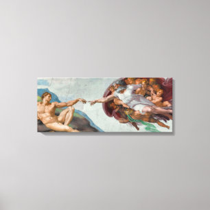 Masterstuk op Canvas - "De schepping van Adam" Afdruk