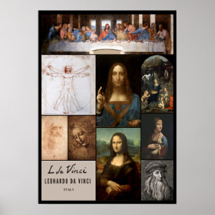 Masterstukken van Leonardo da Vinci Poster Set