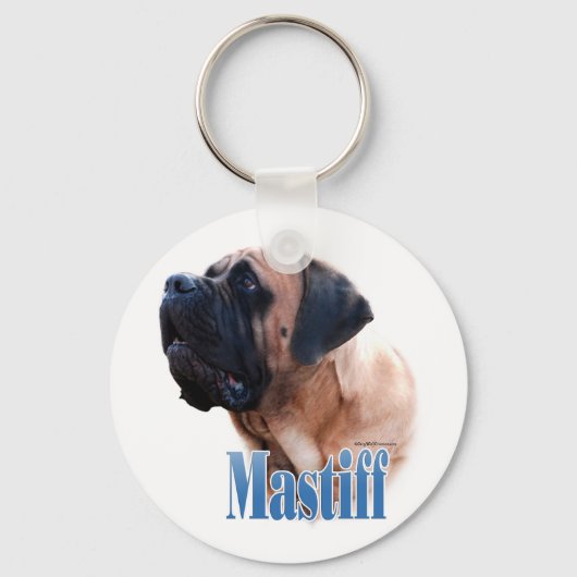 Mastiff (abrikoos) Naam Sleutelhanger (Voorkant)