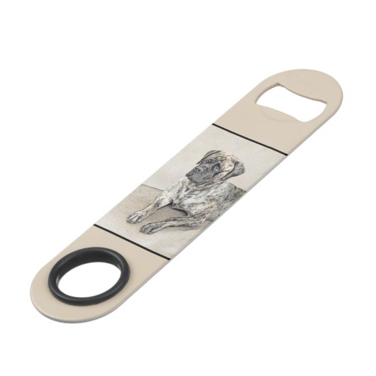 Mastiff anglais (Brindle) Peinture - Chien Art (Dos Angle)