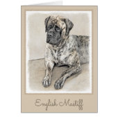 Mastiff anglais (Brindle) Peinture - Chien Art (Devant)