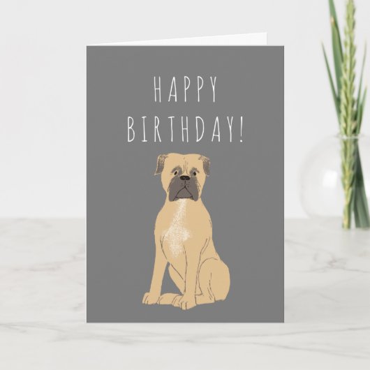 Mastiff Anniversaire ou ajouter votre propre carte (Devant)