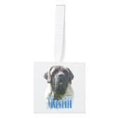 Mastiff (brindle) Naam Kubus Ornament (Voorkant)