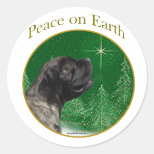 Mastiff (brindle) Vrede Ronde Sticker