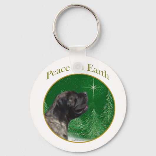 Mastiff (brindle) Vrede Sleutelhanger (Voorkant)
