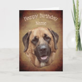 Mastiff Chien Carte d'anniversaire personnalisée (Devant)