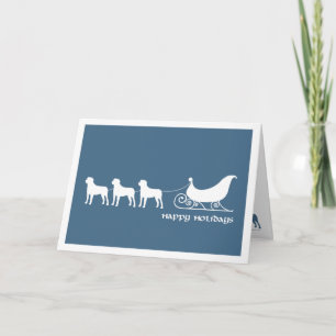 Mastiff die de Ar van de Kerstman trekken Feestdagen Kaart