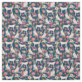 Mastiff Dog  Florals Stof (Swatch)
