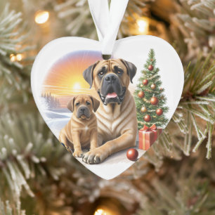 Mastiff Dogues anglais Noël