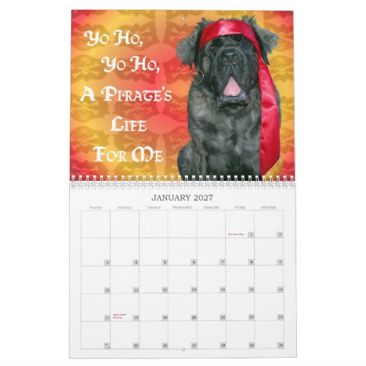 Mastiff Dress Up Calendrier (Jan 2027)