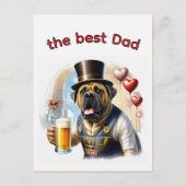 Mastiff englische Dogge best Dad Vatertag Briefkaart (Voorkant)