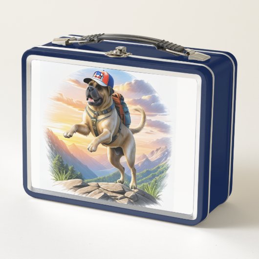 Mastiff englische Dogge im Urlaub im Gebirge (Voorkant)