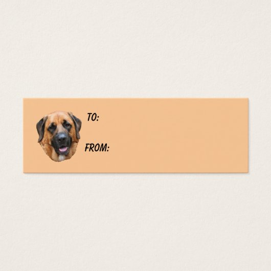 Mastiff Gezicht Hond Foto Gift Label Mini Visitekaartjes (Voorkant)