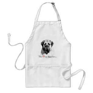 Mastiff Happy Face Apron Standaard Schort