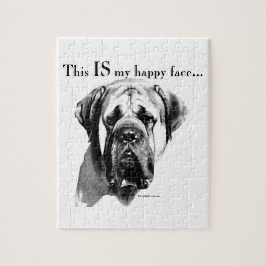 Mastiff Happy Face Legpuzzel (Verticaal)