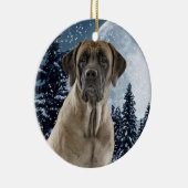 Mastiff kerstversiering keramisch ornament (Rechts)