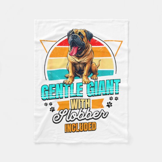 Mastiff Lover Funny Mastiff Dog Retro  Fleece Deken (Voorkant)