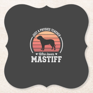 Mastiff Natuurkunde Docent Hond Liefhebber Kartonnen Onderzetters