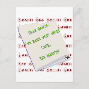 Mastiff Ondeugend of Nice Feestdagenkaart