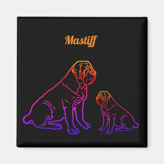 Mastiff Pilou Magnet Magneet (Voorkant)