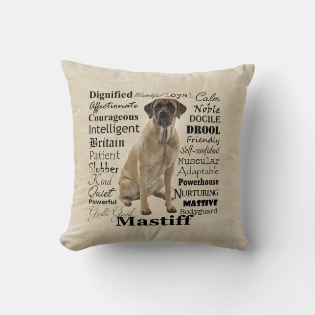 Mastiff Traits Pillow Kussen (Voorkant)