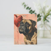 Mastiff Valentijnsdag Briefkaart (Staand voorkant)