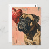 Mastiff Valentijnsdag Briefkaart (Voorkant / Achterkant)