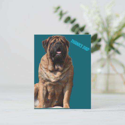 Mastiff Vatertag Best Friends Briefkaart (Staand voorkant)