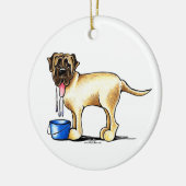 Mastiff-watermaker Keramisch Ornament (Links)