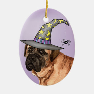 Mastiff Witch Keramisch Ornament