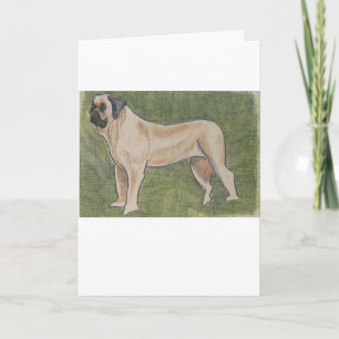 Mastiffe Dog Wenskaart Kaart