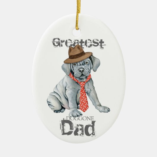 Mastino Dad Ceramic Ornament (Voorkant)