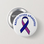 Mastocytosis Awareness Ribbon Button (Voorkant /achterkant)