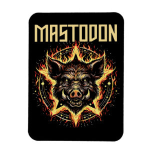 Mastodon Boar Fire Magneet