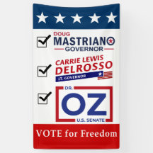 Mastriano, DelRosso & Dr. OZ - 36 × 60 Freedom