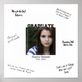 Mat bericht met moderne Afstuderen foto-handtekeni Poster (Voorkant)