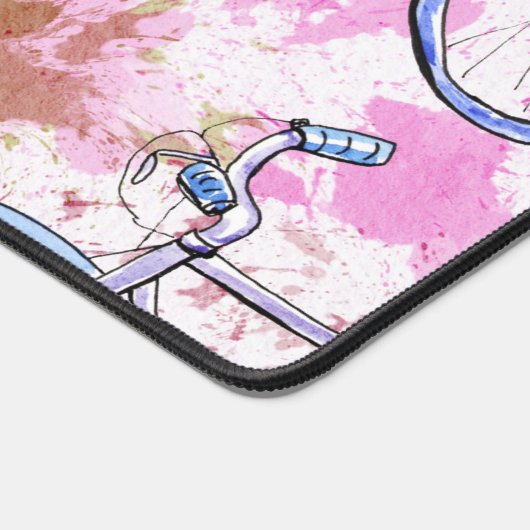 Mat de bureau à vélo rose (Coin)