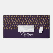 Mat de bureau Abstrait Gold et Purple avec Monogra (Clavier et souris)