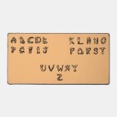 Mat de bureau - Alphabet de ligne (Recto)