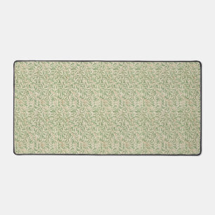 Mat de bureau avec design feuille vert antique