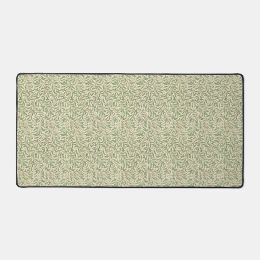 Mat de bureau avec design feuille vert antique (Recto)