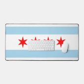 Mat de bureau avec drapeau de Chicago, USA (Clavier et souris)