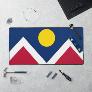 Mat de bureau avec drapeau de Denver, USA