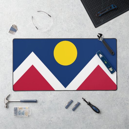 Mat de bureau avec drapeau de Denver, USA (Poste de travail)