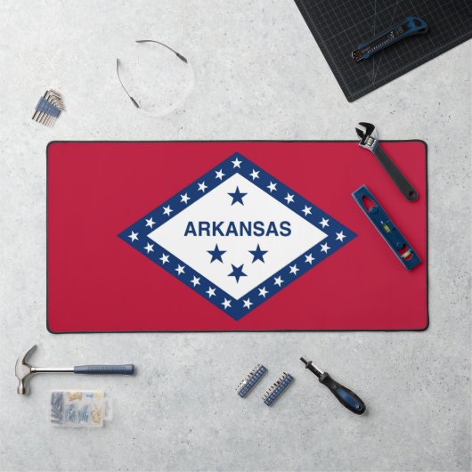 Mat de bureau avec drapeau de l'Arkansas, États-Un (Poste de travail)