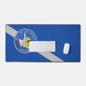 Mat de bureau avec drapeau de Las Vegas City, USA (Clavier et souris)