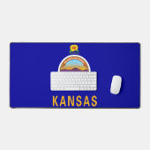 Mat de bureau avec drapeau de l'État du Kansas, Ét (Clavier et souris)
